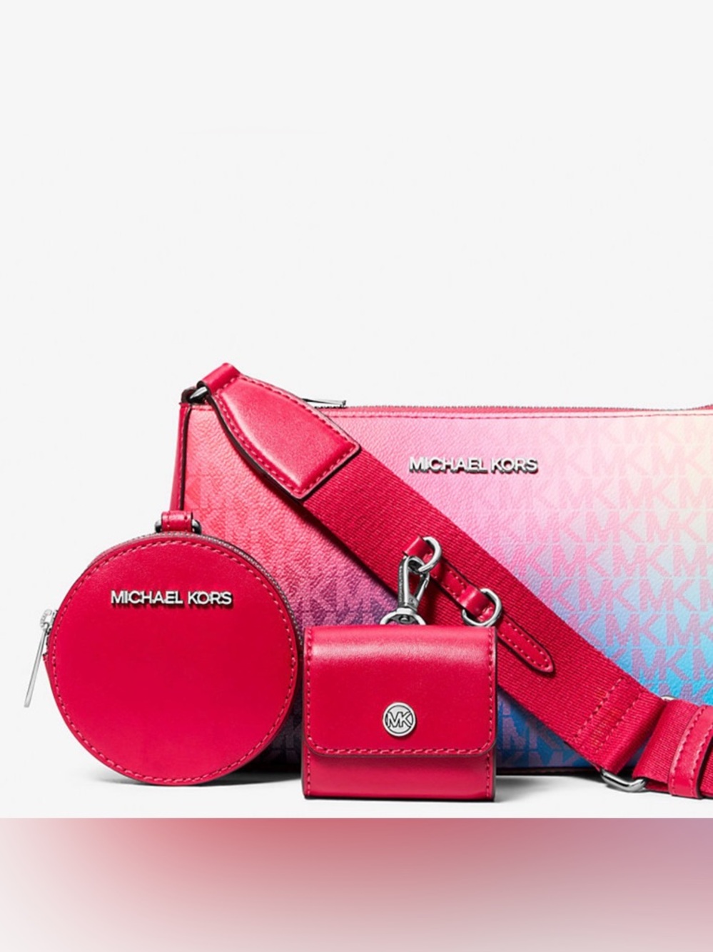 Jet Set Small Ombré Signature Logo Crossbody Bag with Case for Apple AirPods Pro